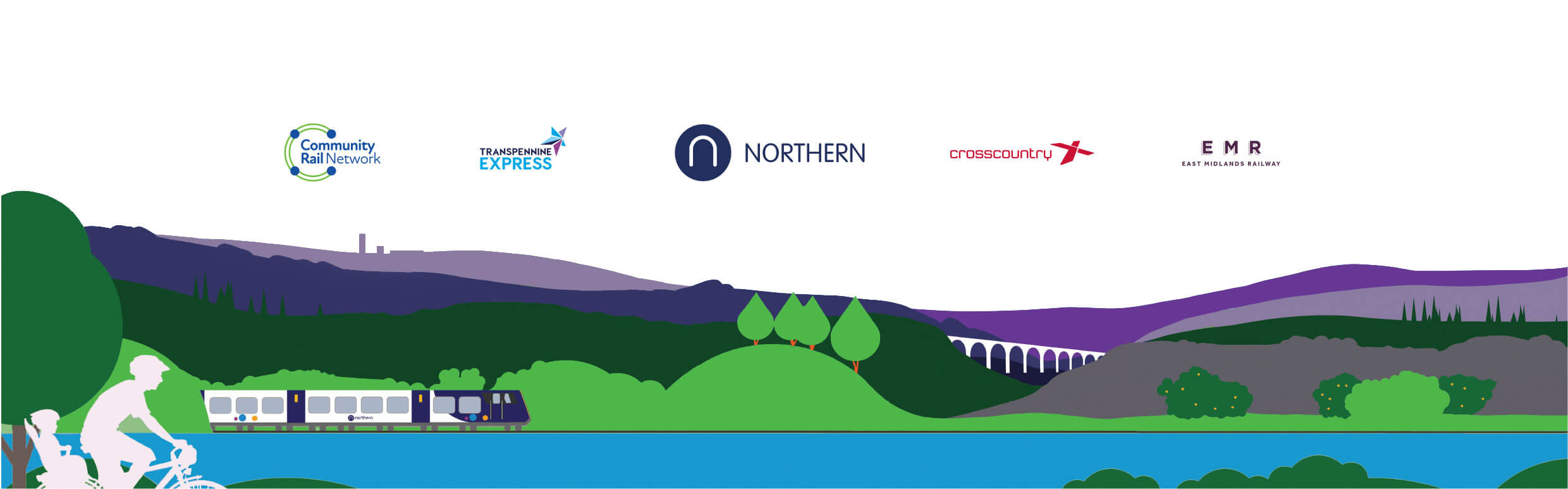 PLP footer logo with northern train, viaduct
