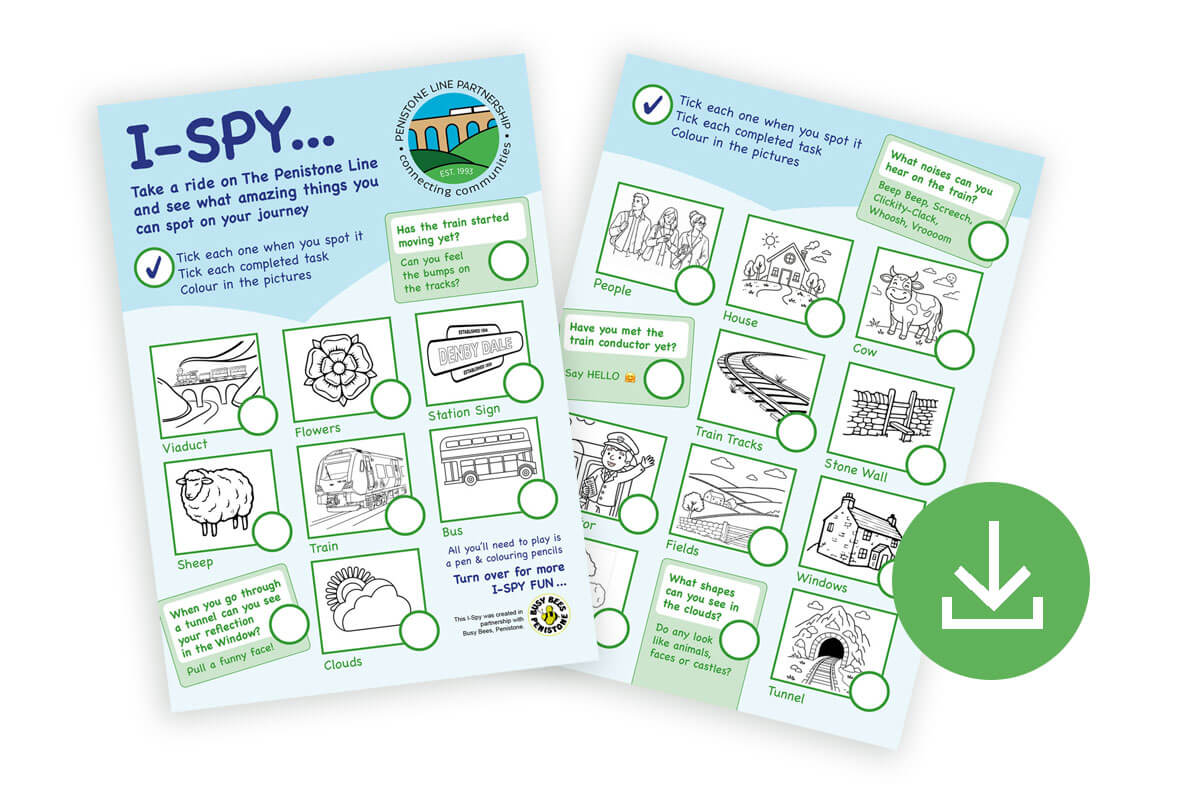 I-SPY Activity and colouring in sheet from Penistone Line Partnership